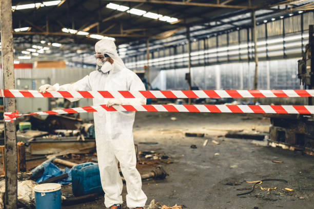 Professional Sewage Cleanup technician working in Homeland, CA
